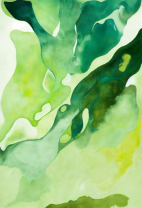 Abstract light sage green water color art - reverse coloring